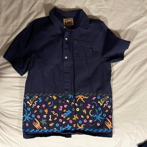 Teddy Fresh unisex navy button up shirt